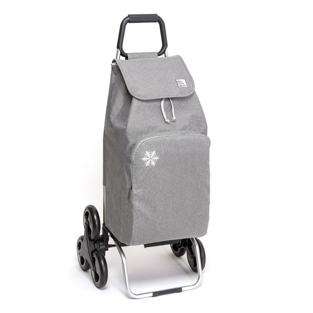 Chariot de courses pliable Carlux - Sac isotherme 65L - 6 roues - Chiné Gris