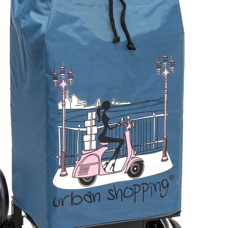 Zoom sur le sac 55L - Bleu US