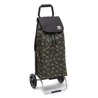 Chariot de courses pliable Carlux - Sac 55L imperméable - 2 roues - Design Goldenginko