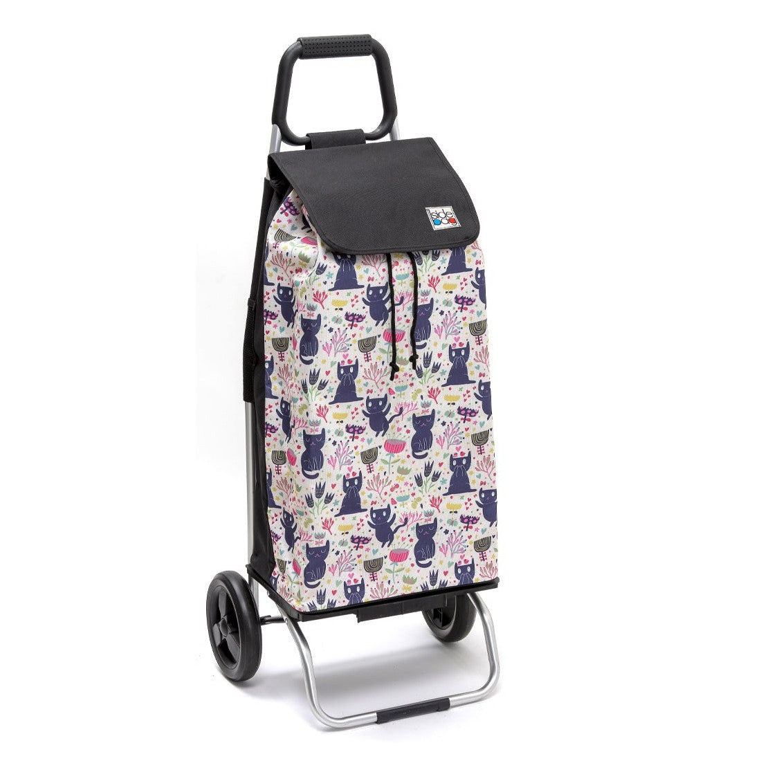  Chariot de courses pliable Carlux - Sac 55L imperméable - 2 roues - Design Chatfloral