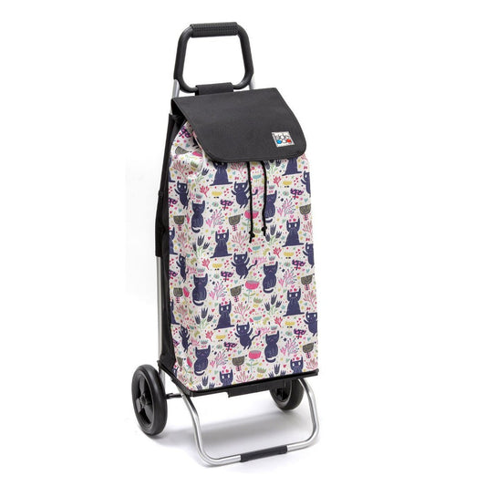  Chariot de courses pliable Carlux - Sac 55L imperméable - 2 roues - Design Chatfloral