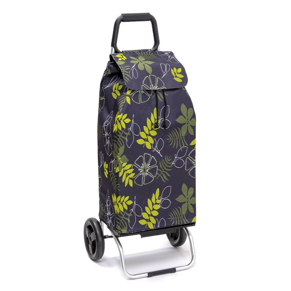 Chariot de courses pliable Carlux - Sac 55L imperméable - 2 roues - Design Feuillage