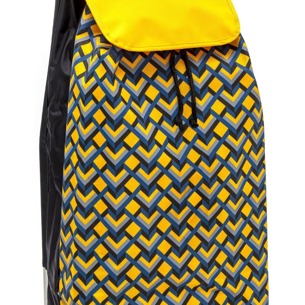 Zoom sur le sac 55L - Geometrik Jaune
