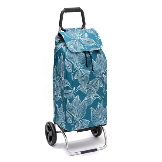 Chariot de courses pliable Carlux - Sac 55L imperméable - 2 roues - Design Greenleaves
