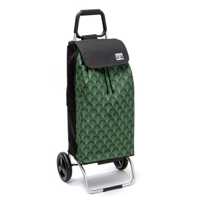 Chariot de courses pliable Carlux - Sac 55L imperméable - 2 roues - Design Greenpalm