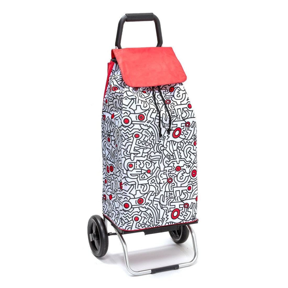  Chariot de courses pliable Carlux - Sac 55L imperméable - 2 roues - Design Street Art