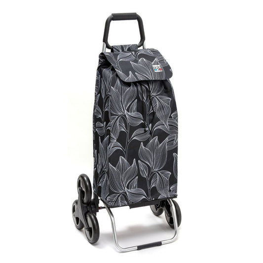 Chariot de courses pliable SIDEBAG - Sac 55L imperméable - 6 roues - Design Blackleaves