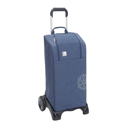 Chariot de course pliable isotherme - 2 roues MP - bleu marine