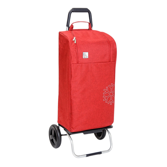 Chariot de course pliable Carlux isotherme - 2 roues - Fashion bordeaux