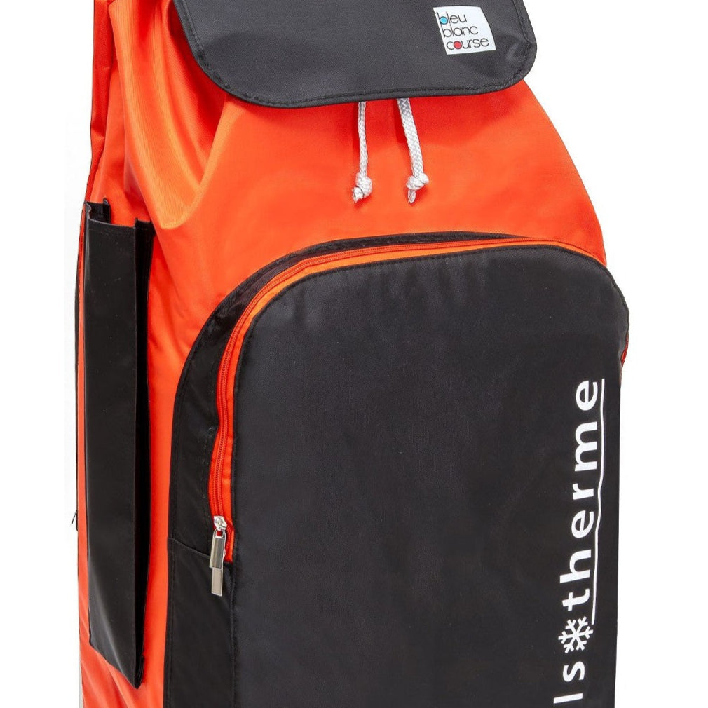Zoom sur le sac isotherme 65L - Rouge Noir