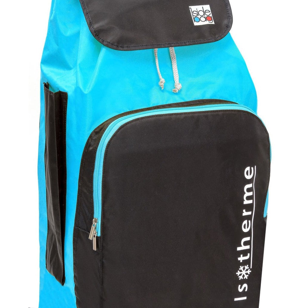 Zoom sur le sac isotherme 65L - Turquoise Noir