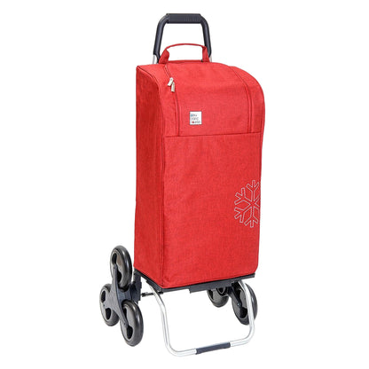 Chariot de course pliable Carlux isotherme - 6 roues - Fashion bordeaux