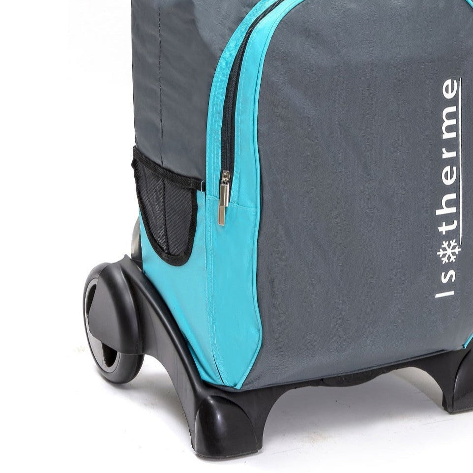 Bas du chariot de courses pliable MP 400 - Sac 55L isotherme - Turquoise Anthracite