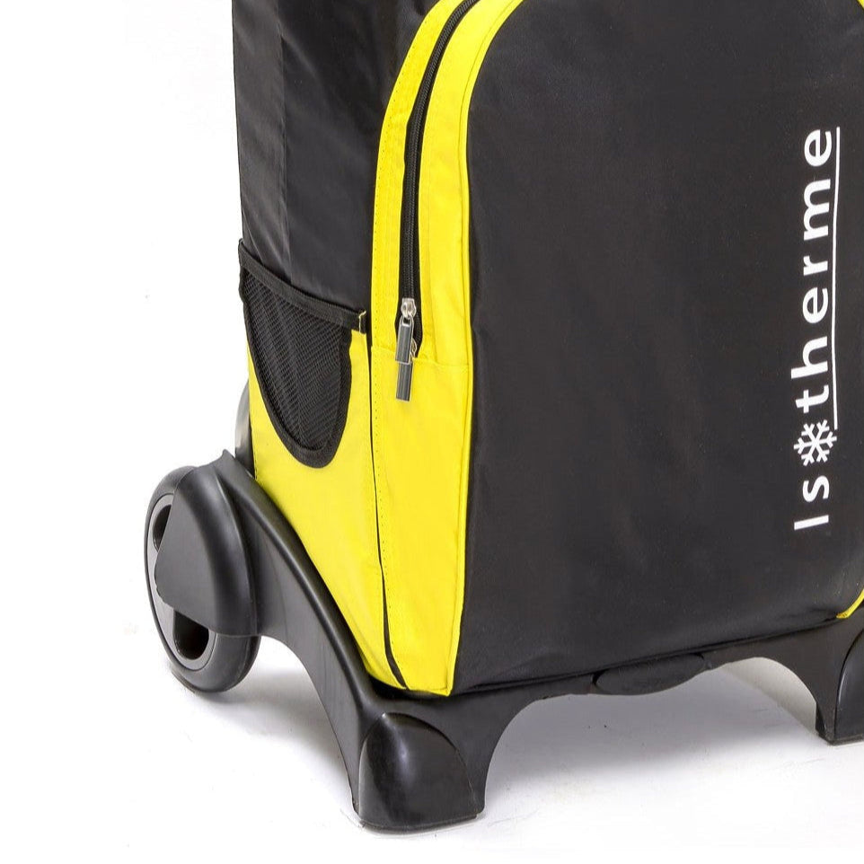 Bas du chariot de courses pliable MP 400 - Sac 55L isotherme - Jaune Noir