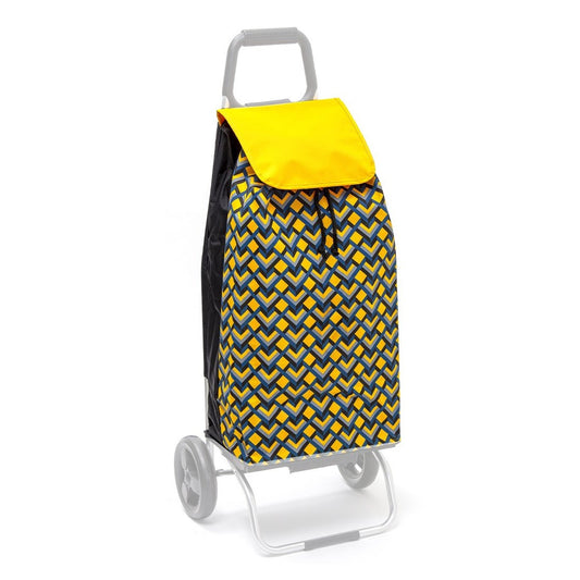 Sac de rechange 55L SIDEBAG Carlux Buggy – Sac de marché imperméable motif Geometrik Jaune