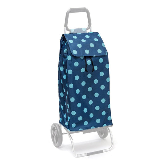Sac de rechange 55L SIDEBAG Carlux Buggy – Sac de marché imperméable motif Pois Bleu Ciel